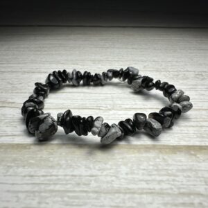 Naturalna Bransoletka z Czarnego Jaspisu Zebra | Black Zebra Jasper