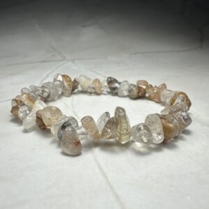 Naturalna Bransoletka ze Złotego Kwarcu Rutylowanego | Golden Rutilated Quartz